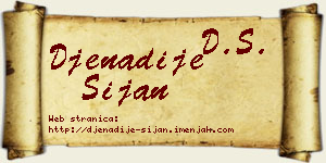 Đenadije Šijan vizit kartica